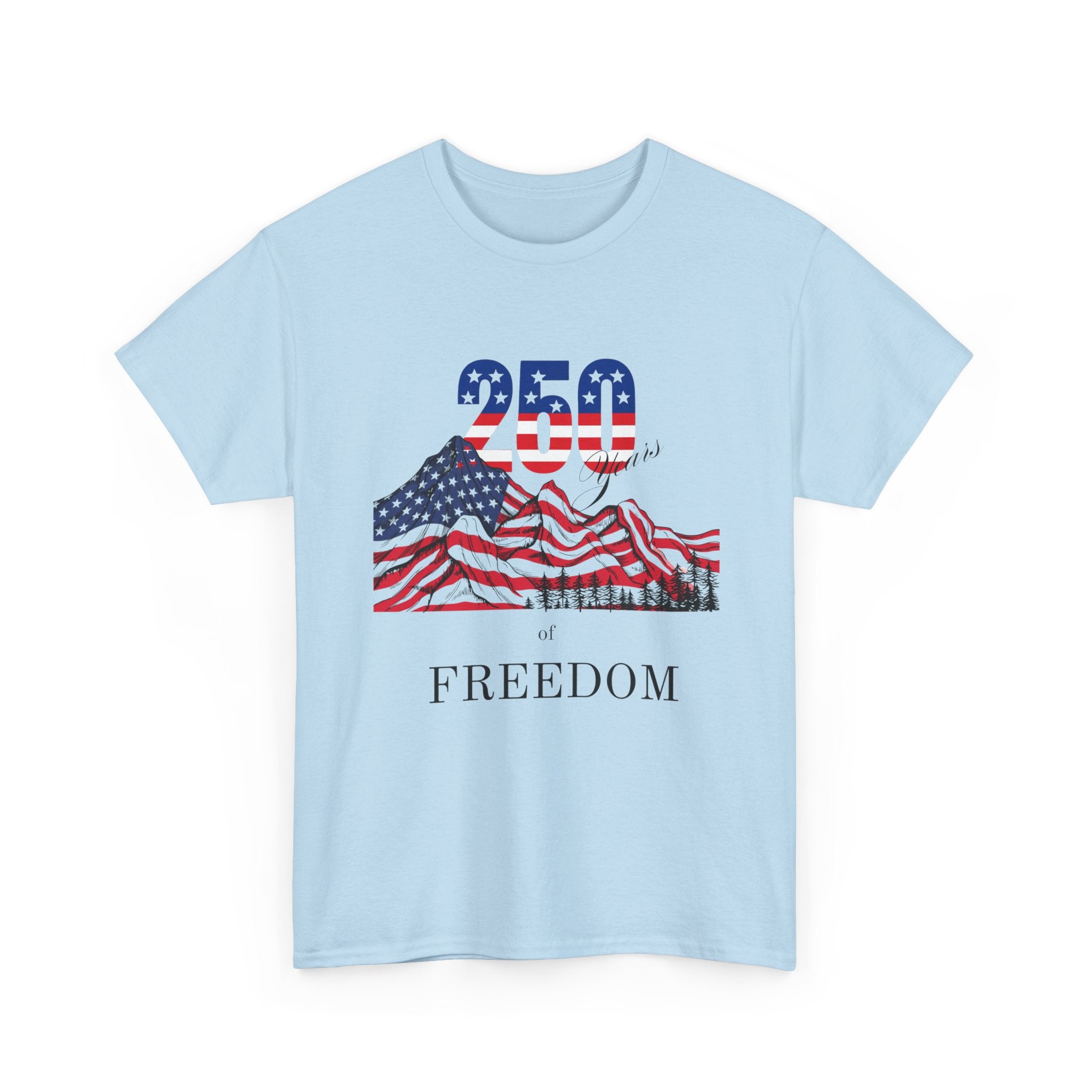 Freedom 250 American Flag T-Shirt — Patriotic 4th of July Tee
