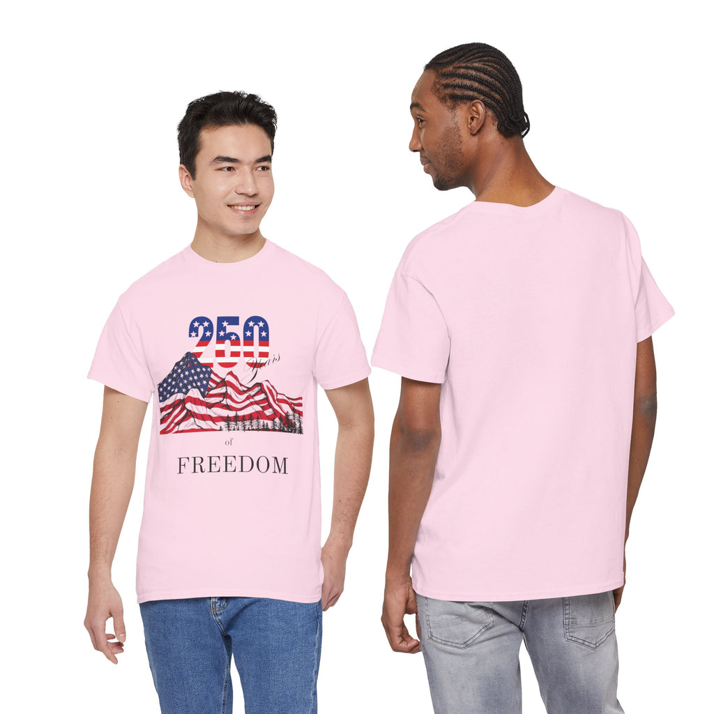 Freedom 250 American Flag T-Shirt — Patriotic 4th of July Tee