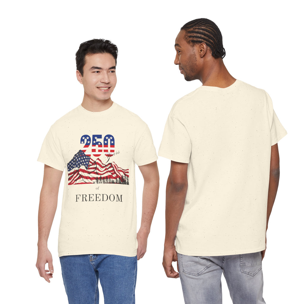 Freedom 250 American Flag T-Shirt — Patriotic 4th of July Tee