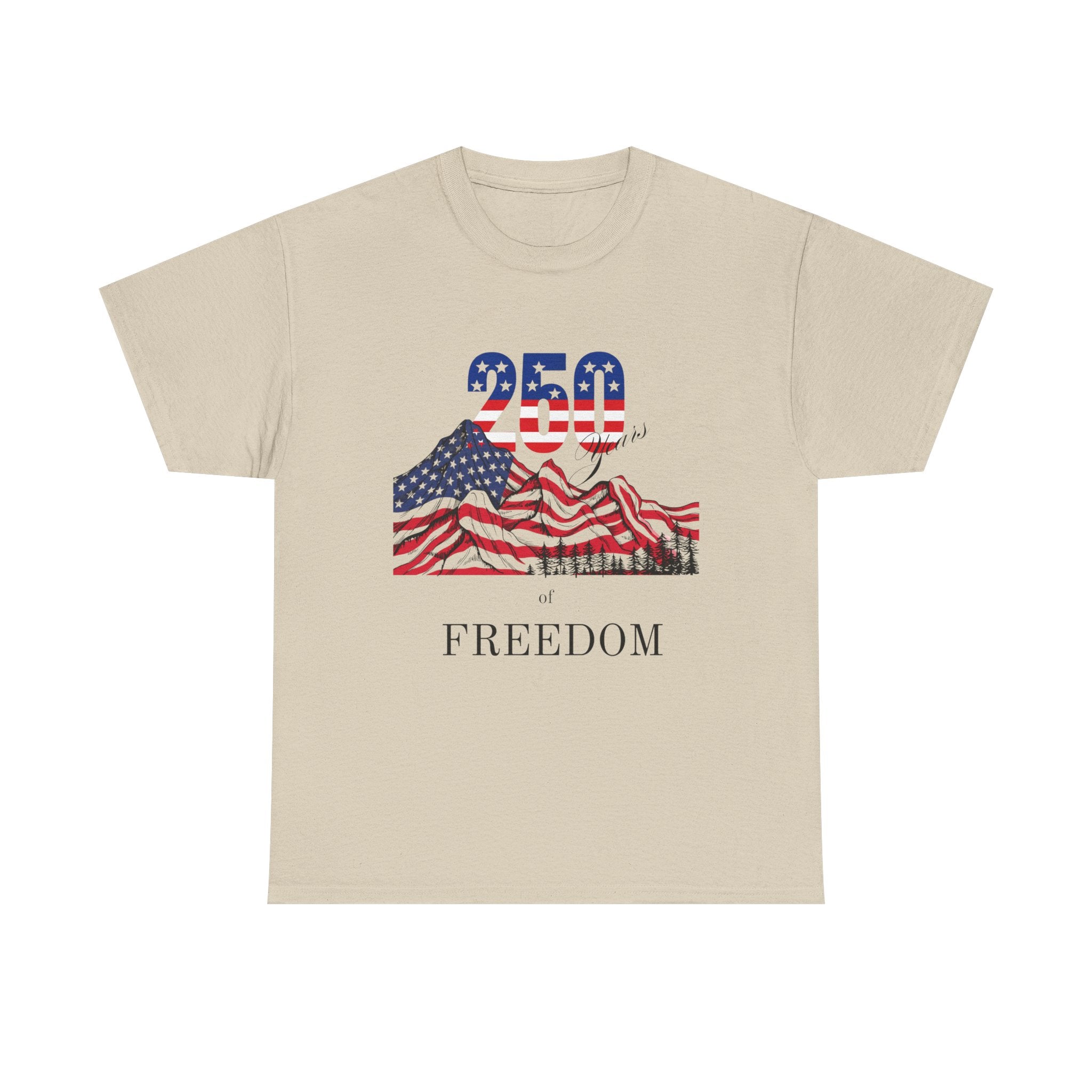 Freedom 250 American Flag T-Shirt — Patriotic 4th of July Tee