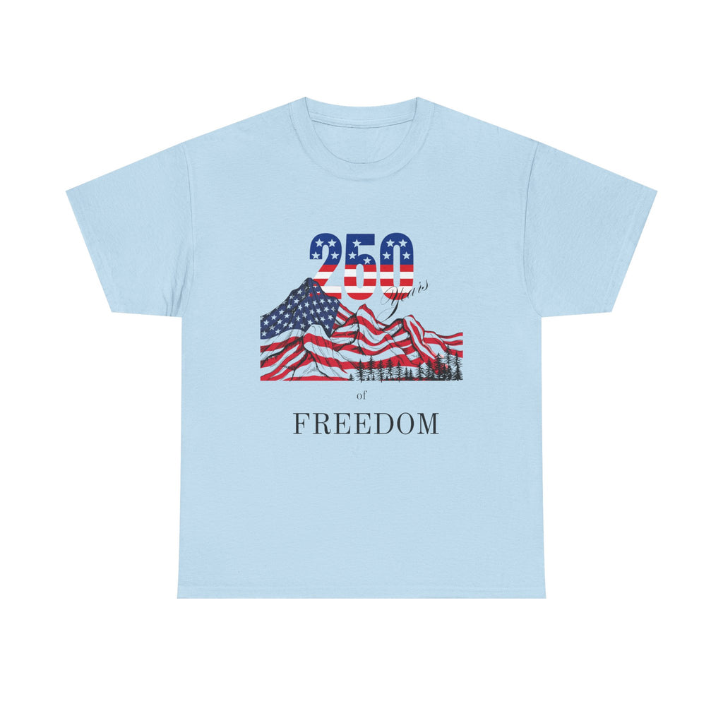 Freedom 250 American Flag T-Shirt — Patriotic 4th of July Tee