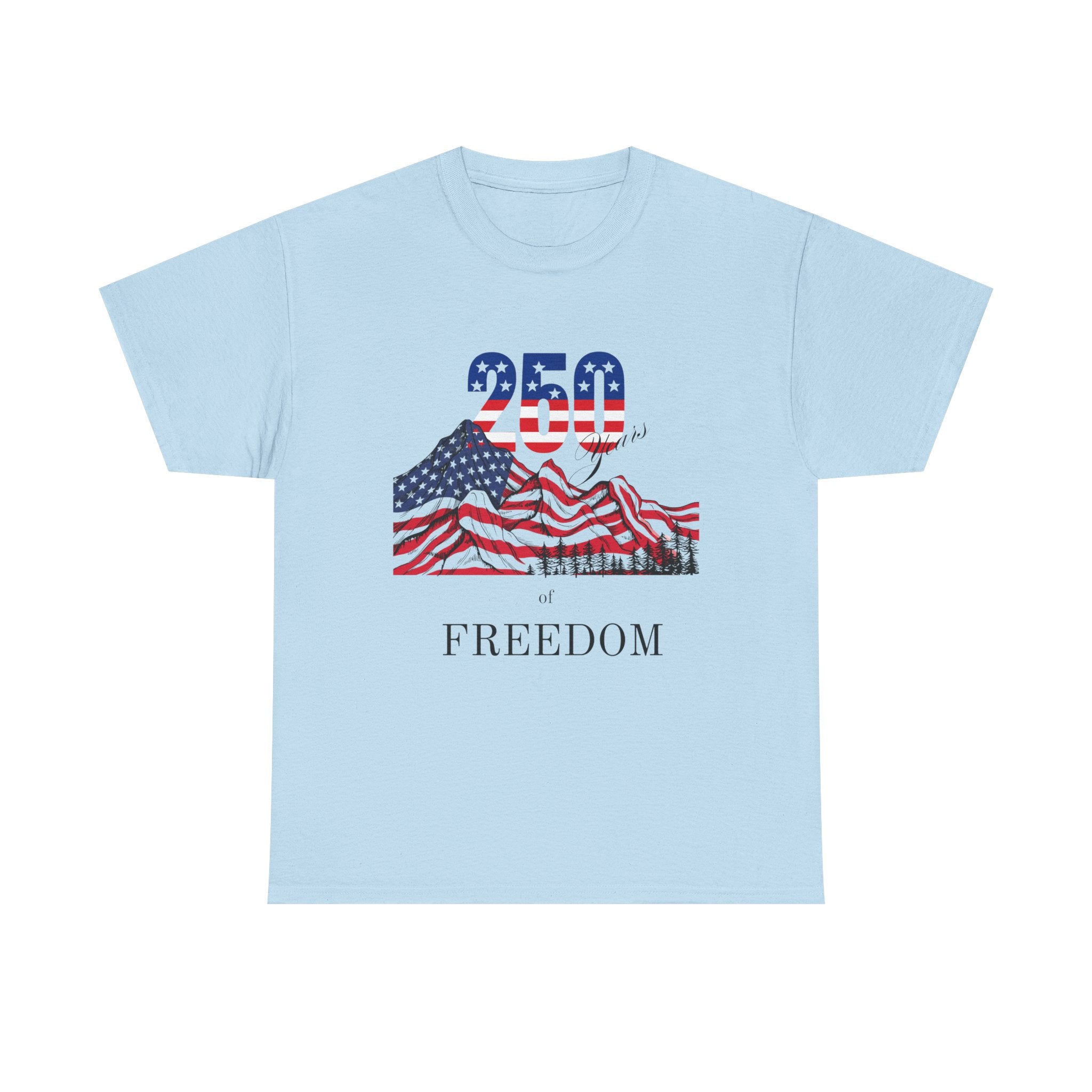 Freedom 250 American Flag T-Shirt — Patriotic 4th of July Tee