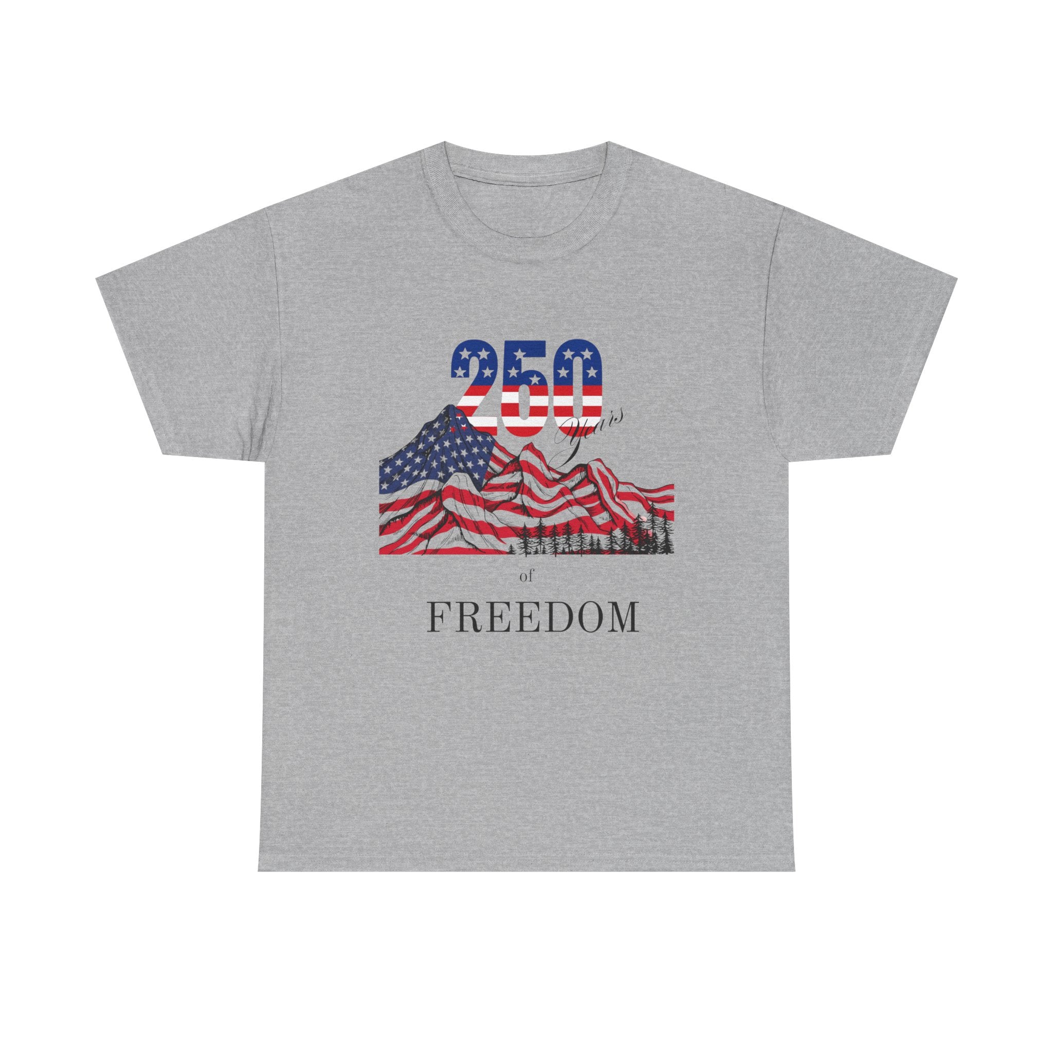 Freedom 250 American Flag T-Shirt — Patriotic 4th of July Tee