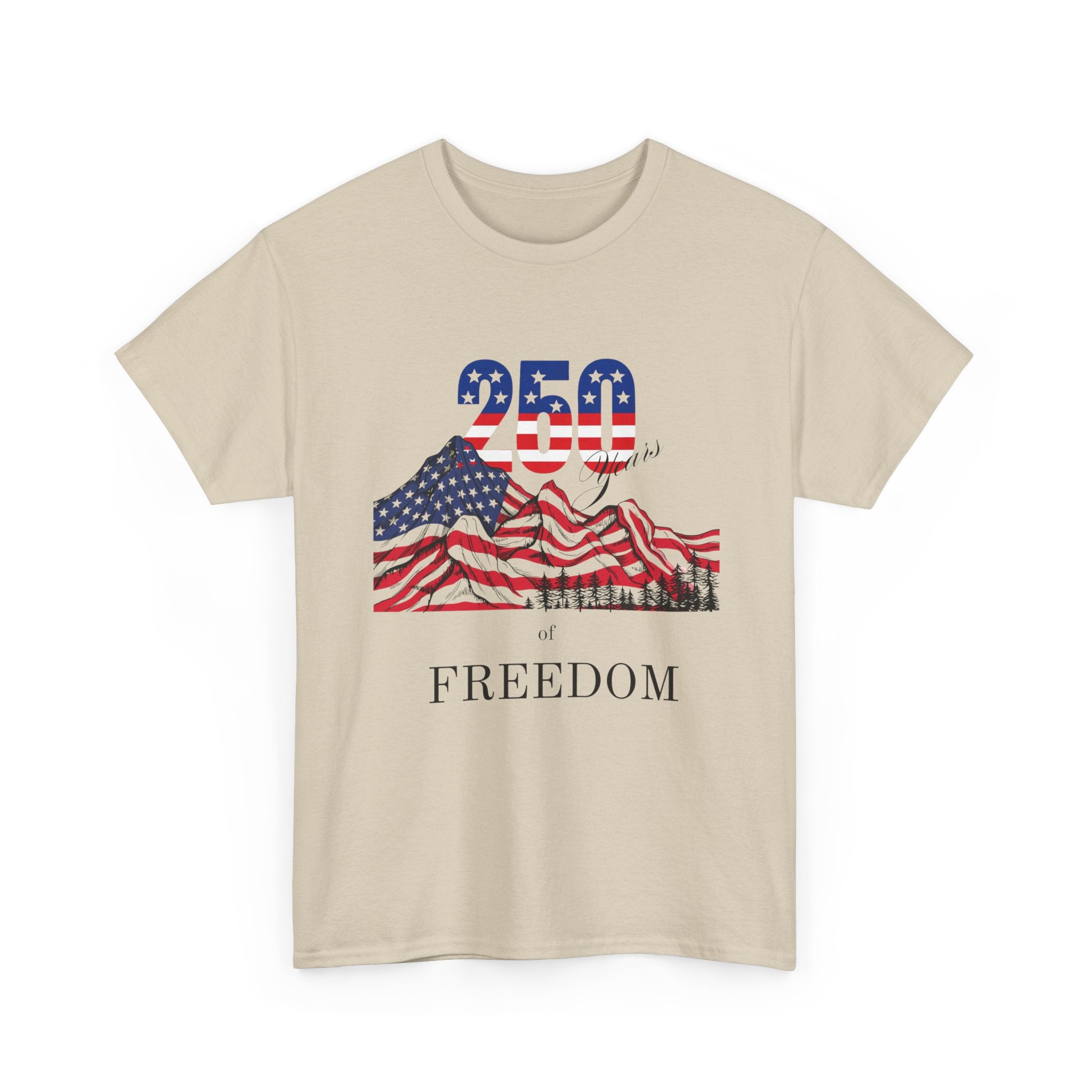 Freedom 250 American Flag T-Shirt — Patriotic 4th of July Tee