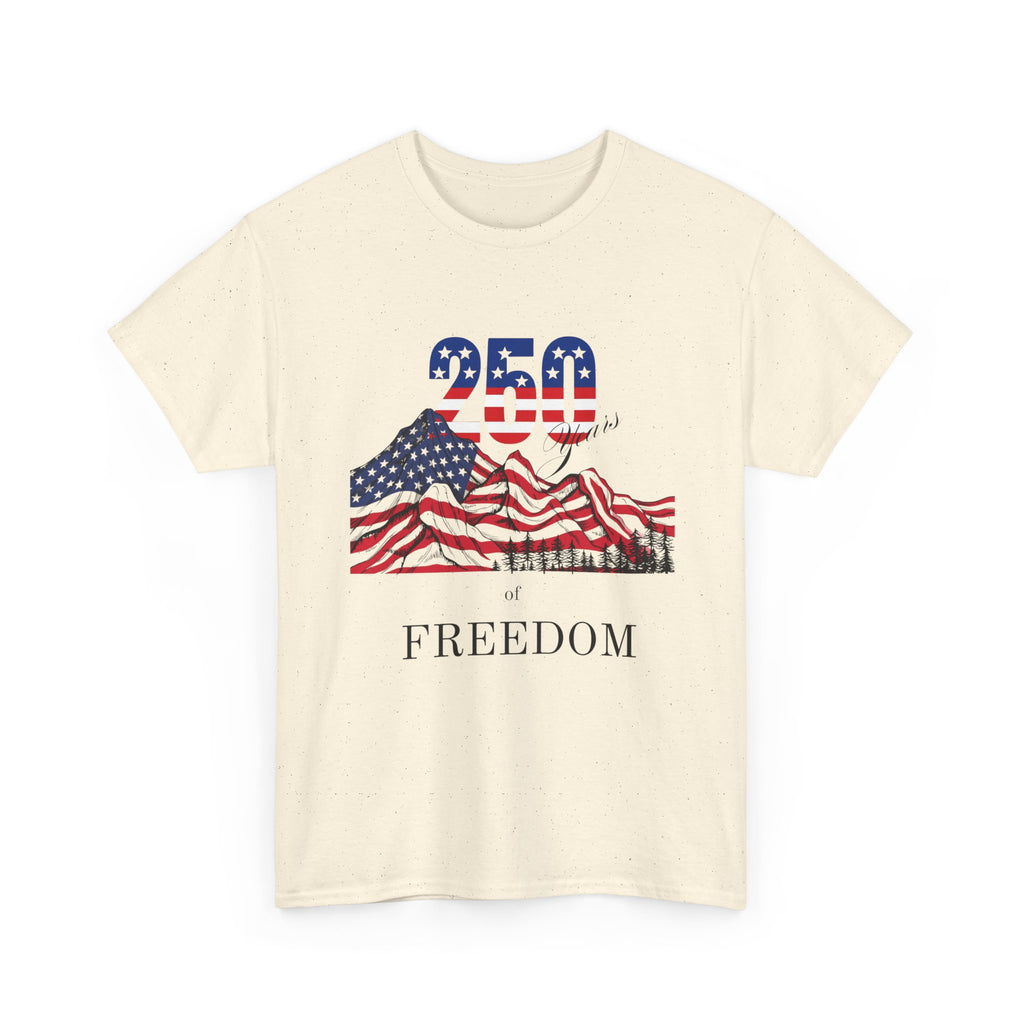 Freedom 250 American Flag T-Shirt — Patriotic 4th of July Tee