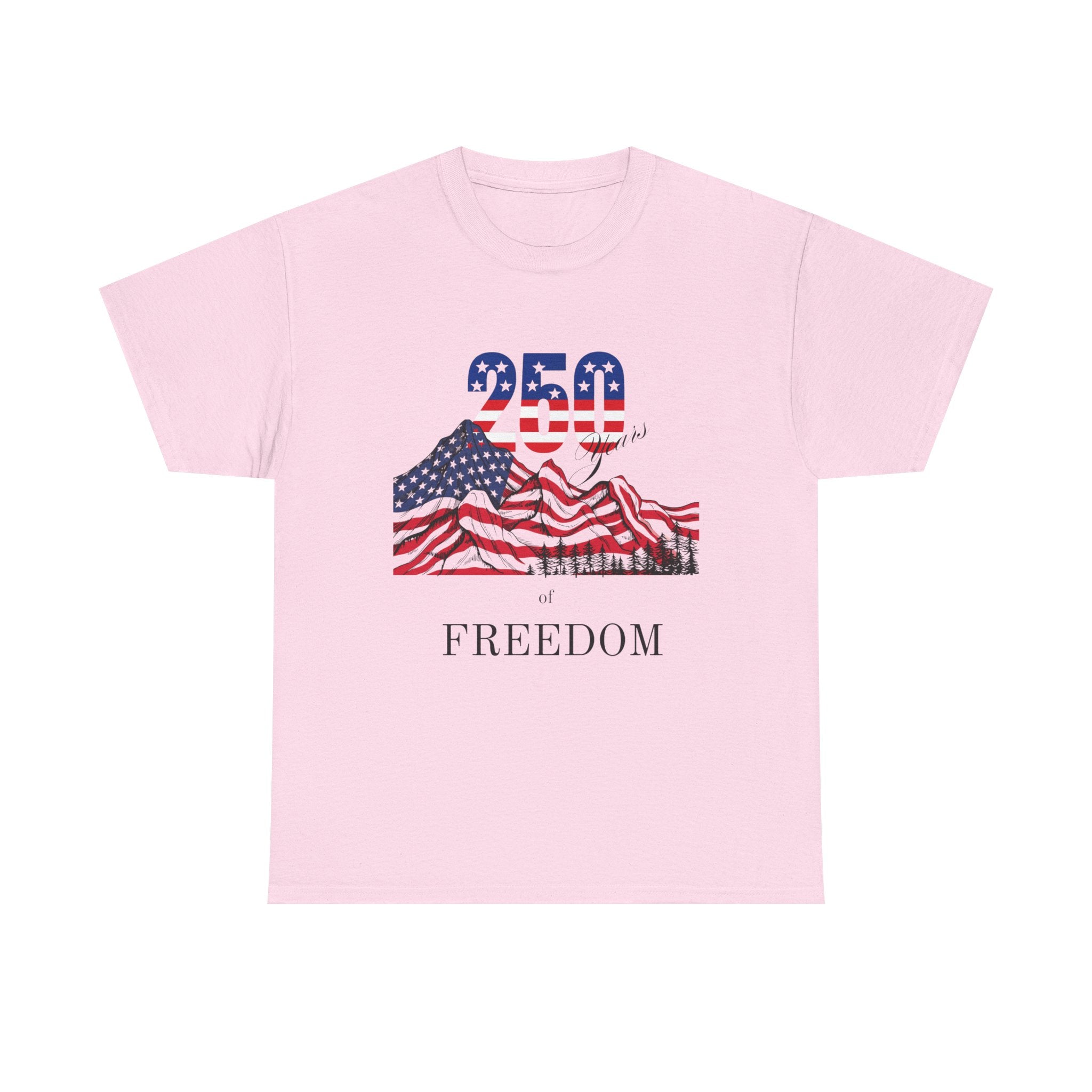 Freedom 250 American Flag T-Shirt — Patriotic 4th of July Tee