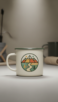 Enamel Camp Mug with Speckled Finish