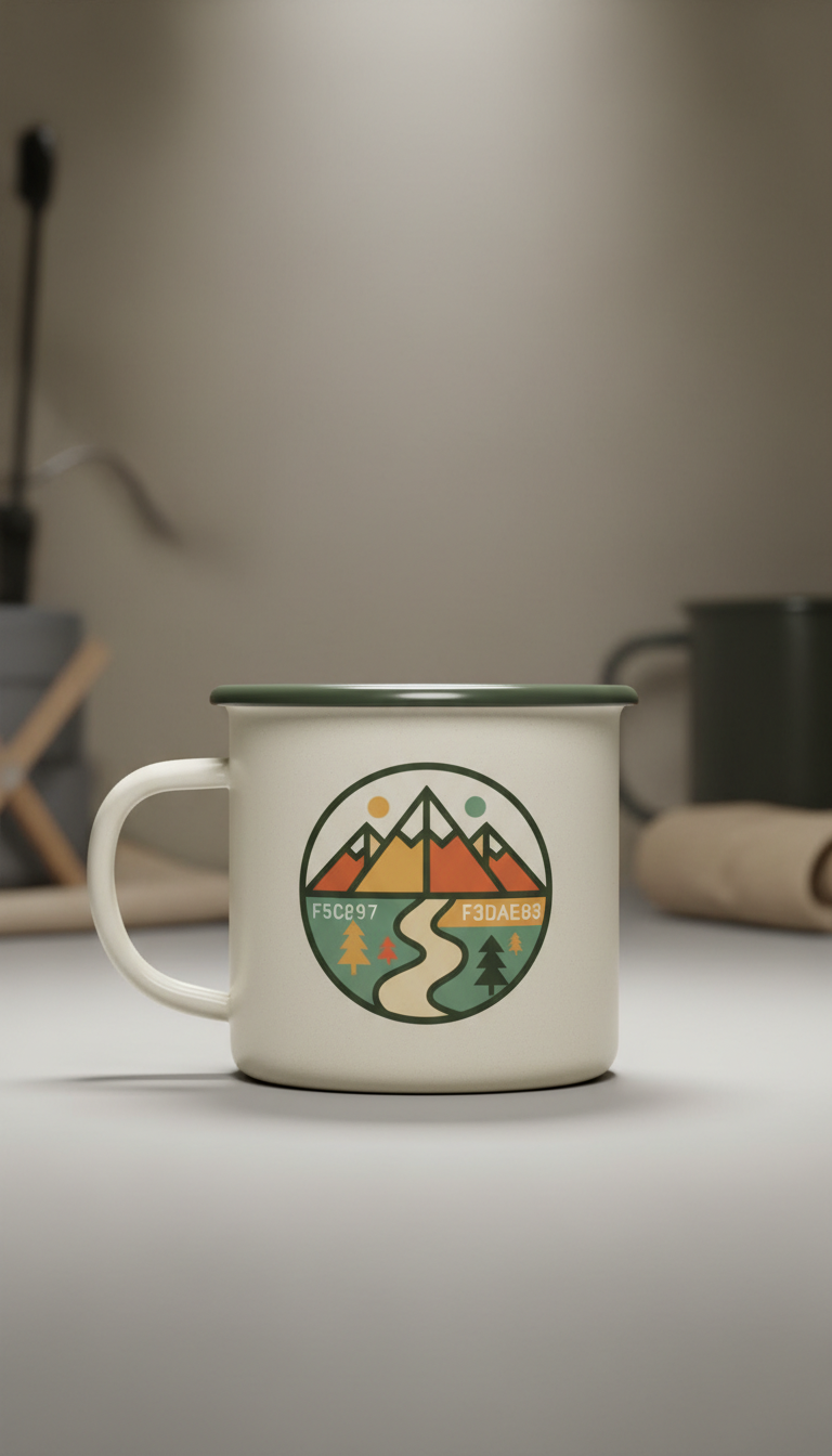 Enamel Camp Mug with Speckled Finish